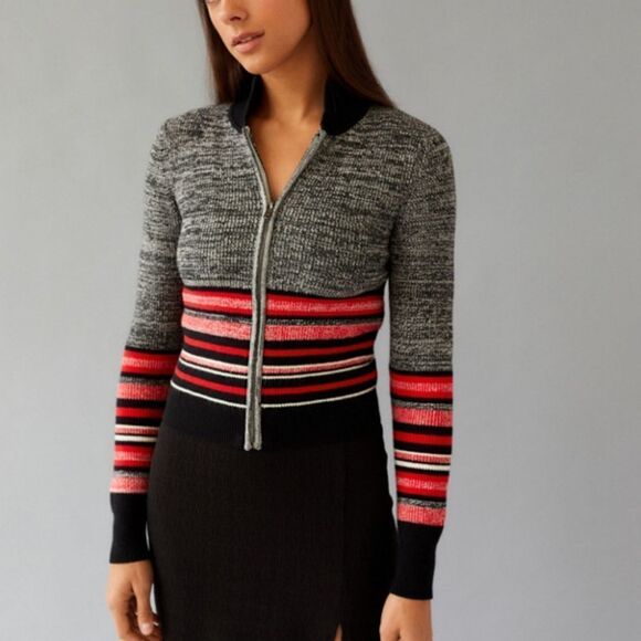 Zip up marled sweater size L - Picture 4 of 8